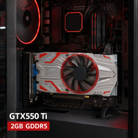 Nouvelle carte graphique GTX550Ti 2 Go GDDR5 128 bits avec refroidissement par ventilateur pour PC de bureau, compatible DVI VGA, pour jeux vidéo et composants informatiques