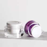 Conteneur cosmétique en acrylique 5g 10g avec impression personnalisée pour crème pour le visage et marques de soins de la peau
