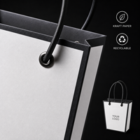 Sacs cadeaux d'entreprise en papier kraft recyclable avec poignées longues pour événements de marque, cadeaux clients et emballages en gros