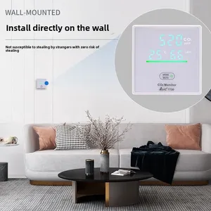Détecteur de dioxyde de carbone mural HEDAO AZ7730 Taiwan Hengxin, alarme CO2, surveillance de la température et de l'humidité, qualité de l'air nocive - Product Image 3