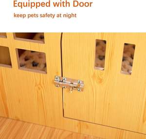 Jaulas <span class=keywords><strong>de</strong></span> madera para mascotas pequeñas con puerta y <span class=keywords><strong>ventanas</strong></span> - Product Image 6