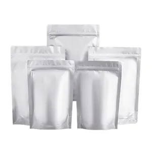 Bolsa de regalo con logotipo personalizado, embalaje de papel de aluminio de china para bolsas de compras de té con cremallera, tamaño 23x35 + 5