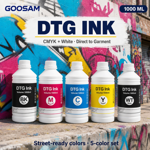 Encre Pigmentée CMYK Blanche DTG pour Imprimante Epson I3200 Compatible Vente en Gros Haute Qualité Directement sur Tissu - Product Image 1