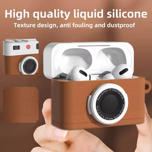 Nouveauté : 2 étuis souples en silicone écologiques anti-perte avec texture caméra pour écouteurs liquides – Housse de protection - Product Image 4