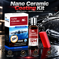 Revêtement céramique nano 50 ml, protection hydrophobe brillante pour peinture automobile avec applicateur pour le detailing automobile