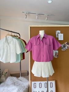 Camisa de Mezclilla a la Moda para Mujer A307 con Diseño de Bolsillos Elegante, Camisa con Botones y Bolsillos, Top Informal de Verano - Product Image 3