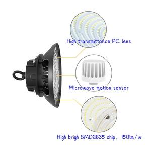 โคมไฟไฮเบย์ LED รูปทรงยูเอฟโอ 200 วัตต์ ระดับการป้องกันน้ำ IP65 สำหรับโรงยิมและสนามกีฬา - Product Image 3