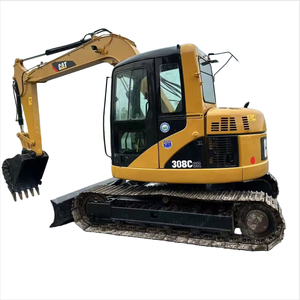 Excavadora usada original japonesa CAT 308Ccr de 8 toneladas con giro de cola cero, mini excavadora hidráulica de cadenas en venta - Product Image 1