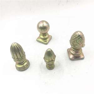 Dekorative Stücke aus poliertem Messing guss OEM Factory Custom Forged Steel Zaun pfosten kappen - Product Image 6