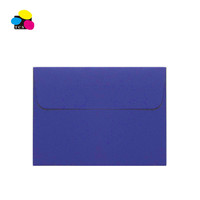 Cartera de documentos de papel de laminación mate impresa azul de 230GSM de fabricación china