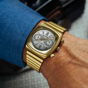 Reloj de Hombre CILOA, Cuadrado Dorado, Personalizable, Aleación, 20mm, Resistente al Agua, Cuarzo, Lujoso, Regalo, Alta Calidad, Moderno, Nuevo - Product Image 6