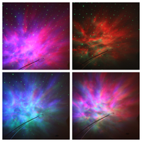 Proyector de Galaxia Lunar, Lámpara Nocturna de Estrellas con Control Remoto, Nebulosa LED para Decoración de Techo de Dormitorio, Batería Recargable de Colores