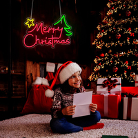 Enseigne lumineuse de Noël pour décoration murale, couleurs personnalisables, étanche IP67, utilisation publicitaire et directionnelle