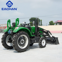 Livraison gratuite 80 HP tracteur à roues jardin verger hydraulique terre cultivée tracteur multifonctionnel tracteur à roues avec godet