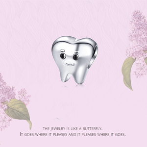 Breloques pour Bracelet en perles en argent Sterling 925, accessoires en émail, pour fabriquer un joli œil de bébé, dentiste, 1 pièce - Product Image 5