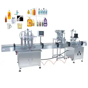 Full Automatic 4 Head Vinegar Spirit Sanitizer Disinfection Corrosive Liquid Bleach Filling Machine