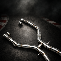 Tuyau d'échappement arrière en acier inoxydable ZF 304 pour Benz W463 G63 G500 G550 sablé