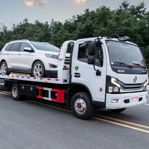 Nouveau camion de dépannage à plateau plat manuel diesel Dongfeng 4x2 pour les interventions d'urgence routières - Product Image 1