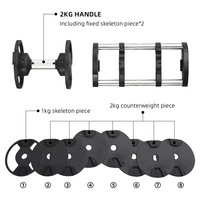 Ensemble d'haltères réglables en acier Kepler Fitness Equipment pour la musculation avec logo personnalisé