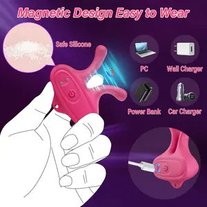 Draagbare clip-on clitoris- en tepelstimulator voor vrouwen, 9-frequentie vibrerende borst- en borst-g-spot massager toys - Product Image 3