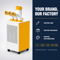 Refroidisseur d'air portable avec moteur AC pour l'industrie hôtelière, système de refroidissement haute efficacité, refroidissement industriel
