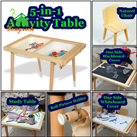 Ensemble de table d'activités Montessori, bacs sensoriels, eau et sable, chambre moderne, chaises de salle de jeux en bois, cadeau pour enfants et tout-petits