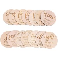 Cartes de jalons mensuels pour bébé en bois gravées sur mesure, écologiques, marqueurs de croissance pour les nouveaux parents, livraison directe