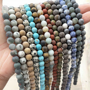 Perles rondes en pierre naturelle Duobao 5*8mm 4*6mm, pierres colorées pour la fabrication de bijoux, bracelets, colliers, boucles d'oreilles DIY - Product Image 2