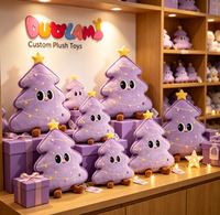 Peluche personnalisée en forme de sapin de Noël, jouet en peluche doux pour cadeau de Noël, décoration de la maison, peluche sapin de Noël