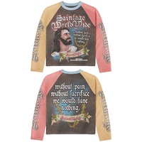 Fabricant OEM de T-shirts en coton gaufré à manches longues pour hommes, coupe ample, oversize, manches raglan, style streetwear, tricoté, thermique