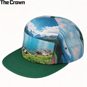 Custom Logo 6 Panel All Over Print <b>Flat</b> Brim Cap Wholesale Bulk Pattern <b>Hat</b> Manufacturer - Product Image 2