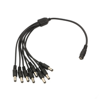 Câble adaptateur répartiteur d'alimentation CC professionnel 1 à 8, 5,5x2,1 mm, concentrateur de distribution d'alimentation multi-canaux pour DVR CCTV