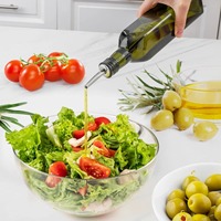 Bouteille en verre vide en gros avec bec verseur pour huile d'olive, vinaigre et sauce soja
