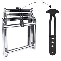 Sangle de fixation pour échelle de bateau en caoutchouc noir, sangle télescopique pour échelle de bateau avec 4 trous de fixation réglables