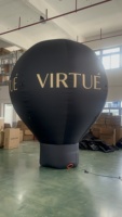 Ballon à air chaud gonflable géant en PVC imperméable de 5 m avec logo imprimé personnalisé et souffleur pour la publicité extérieure et la promotion d'événements