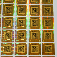 Étiquette inviolable originale Golden à usage unique Numéro de série unique Autocollants de code QR holographique anti-contrefaçon
