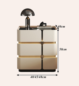 Table de chevet intelligente <span class=keywords><strong>Vasagle</strong></span> avec lumières LED, 3 tiroirs, table d'appoint, tables de nuit - Product Image 6