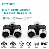 Connecteur M12 à angle droit étanche IP67, fiche d'assemblage sur site à 5 broches de type A, corps en ABS ignifuge pour capteur industriel