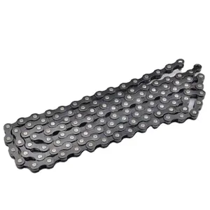 single speed blue color bike chain 114 links with missing link