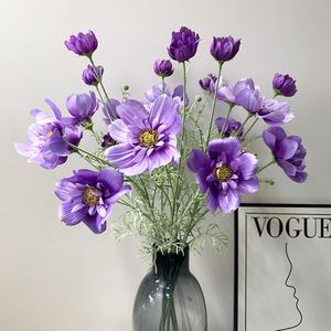 Fleurs artificielles en gros style campagnard, cosmos reine à tige unique, pour la fête des mères, la <span class=keywords><strong>d</strong></span>écoration de chambres familiales, de bureaux et <span class=keywords><strong>d</strong></span>'hôtels - Product Image 1