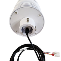 Station météo compacte HONDETECH 9-en-1 ASA, capteur de vent ultrasonique, pluviomètre piézoélectrique, RS485 LoRaWAN 4G avec écran LED