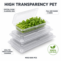 Plateau d'emballage jetable vert de qualité alimentaire sur mesure pour herbes aromatiques, idéal pour les supermarchés (vente en gros)