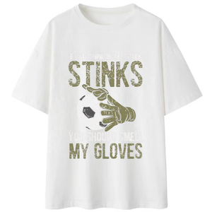 Camiseta personalizada divertida con la frase «si crees que mi actitud es una mierda», camiseta gráfica de algodón, regalo ideal para portero de fútbol - Product Image 4