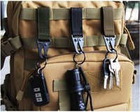 Ceinture courte en sangle de polyester tactique professionnelle avec boucle, pour la randonnée et porte-clés