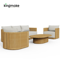 Luxuriöses Teakholz-Gartensofa-Set für Villa, Resort und Hotel - Hochwertige Outdoor-Möbel für Gewerbeprojekte