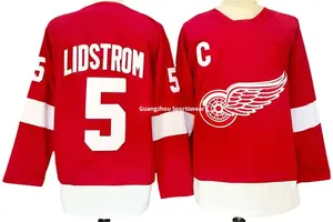 Nuova maglia da Hockey su ghiaccio retrò Unisex Standard Detroit Red Wings Team #71 #88 magliette e top 100% poliestere antibatterico all'ingrosso - Product Image 6