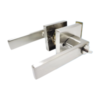 Poignée de porte en alliage de zinc nickel brossé OEM, usinage CNC, composants de quincaillerie sur mesure