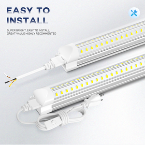 Siêu sáng tích hợp <span class=keywords><strong>T8</strong></span> <span class=keywords><strong>LED</strong></span> ống ánh sáng 36W-50W V-Shape 4ft 120-130lm/W nhôm cơ thể cho cửa hàng nhà để xe kho hội thảo - Product Image 4
