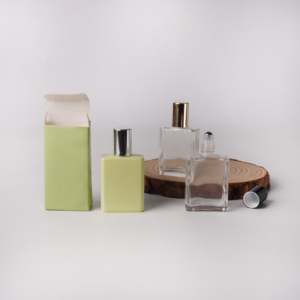 Bouteilles en verre multicolores de 10 ml, 15 ml, 30 ml, 50 ml, forme carrée plate, bouteilles roll-on en verre avec <span class=keywords><strong>bille</strong></span> roulante en acier inoxydable - Product Image 5