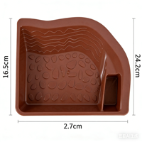 Bassin de bain pour tortue monobloc, bol d'eau pour reptile semi-aquatique, décoration d'aquarium en plastique